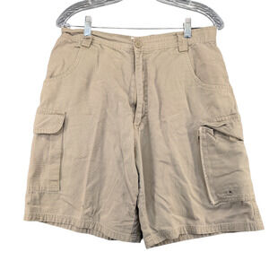 Surplus Brand Mens Cargo Shorts Tan Size 32 Cotton Pockets Belt Loops